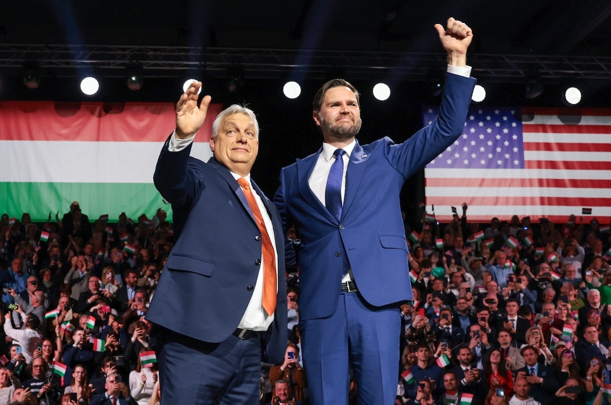 Orbán e il vice presidente degli Stati Uniti, JD Vance, a Budapest il 7 aprile
