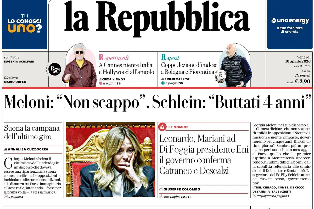 Le prime pagine di oggi