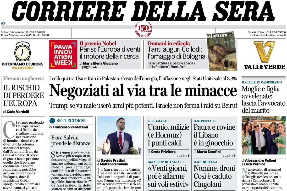 Le prime pagine di oggi