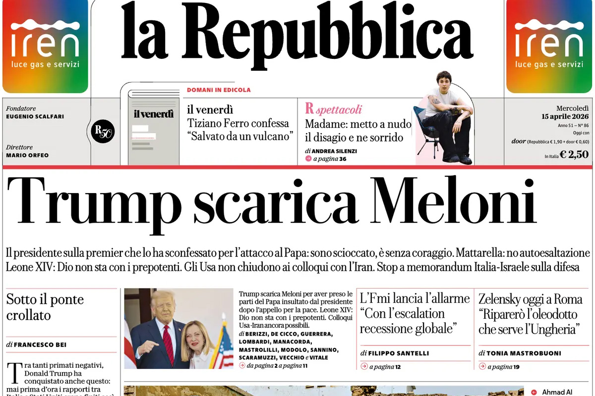 Le prime pagine di oggi