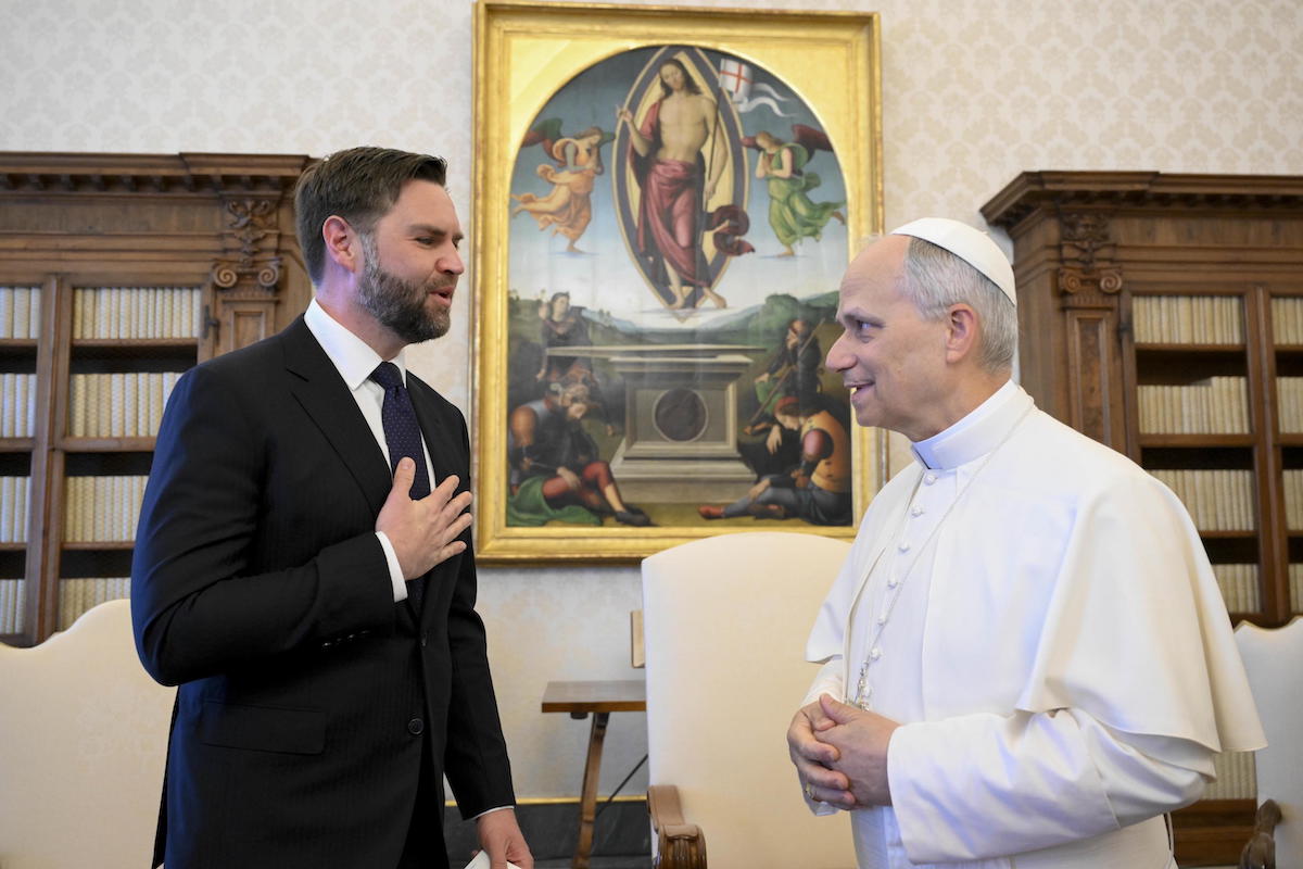 JD Vance e papa Leone XIV in Vaticano, maggio 2025 (EPA/VATICAN MEDIA)