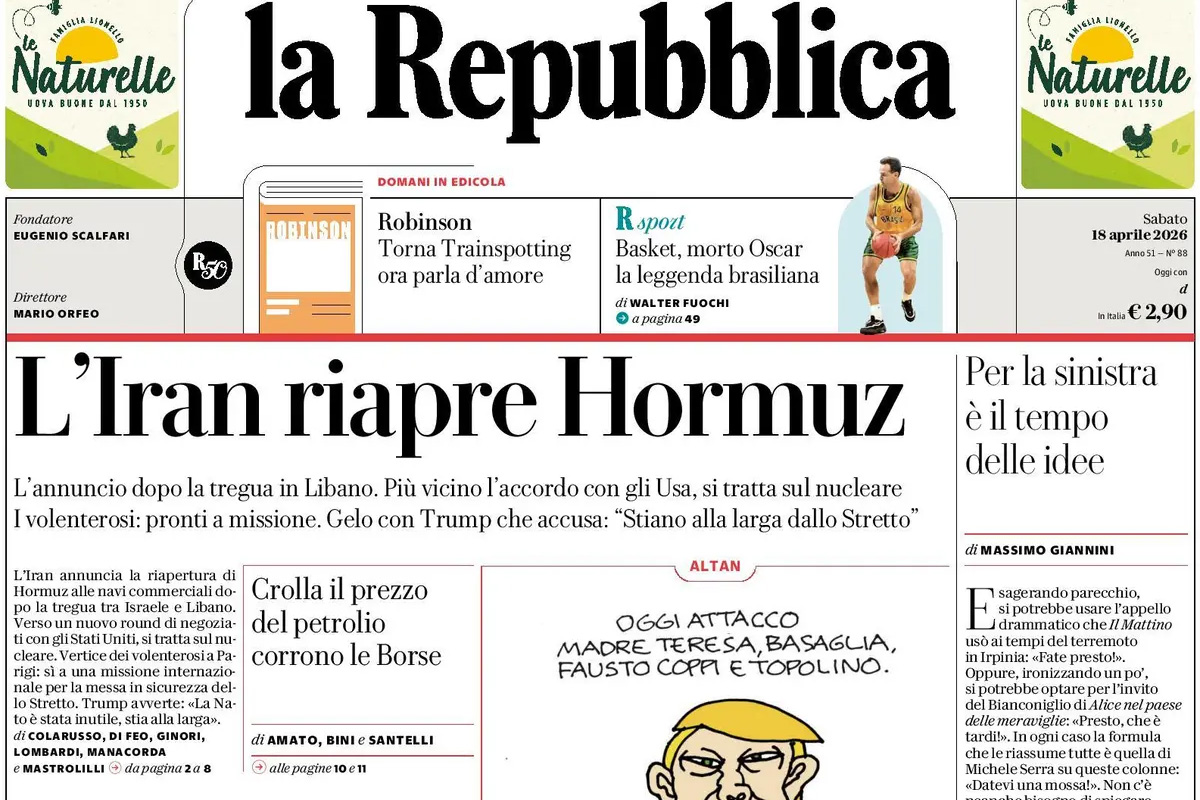 Le prime pagine di oggi