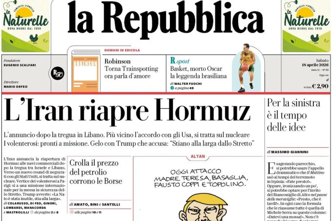 Le prime pagine di oggi