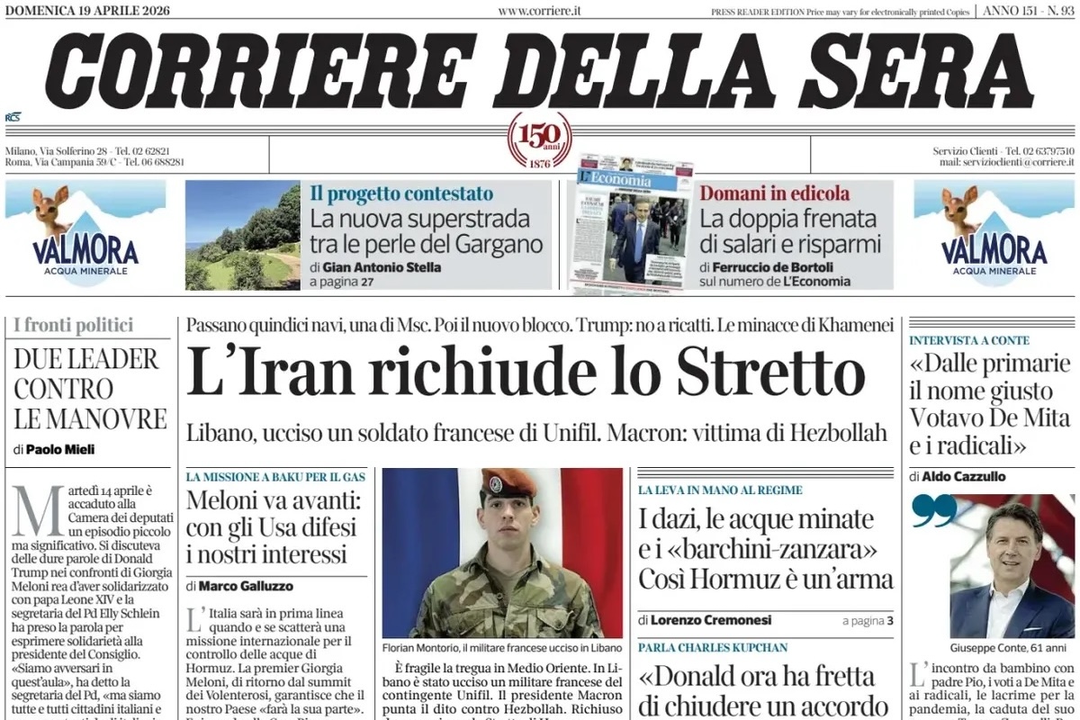Le prime pagine di oggi