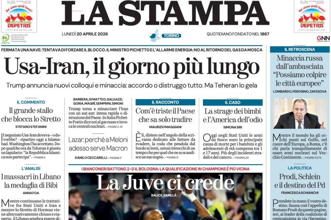 Le prime pagine di oggi