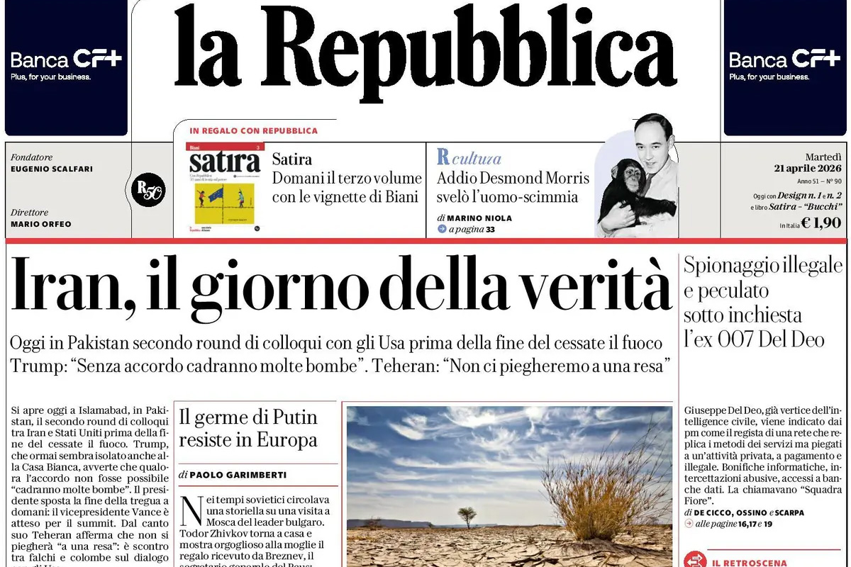 Le prime pagine di oggi