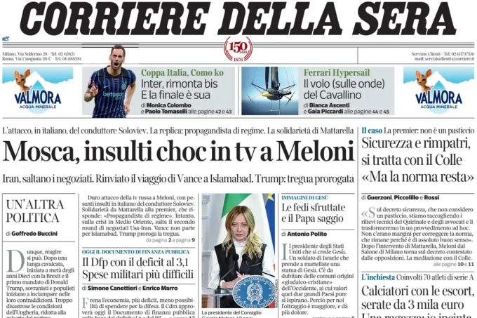 Le prime pagine di oggi