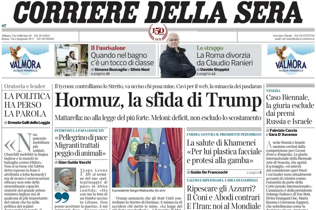 Le prime pagine di oggi