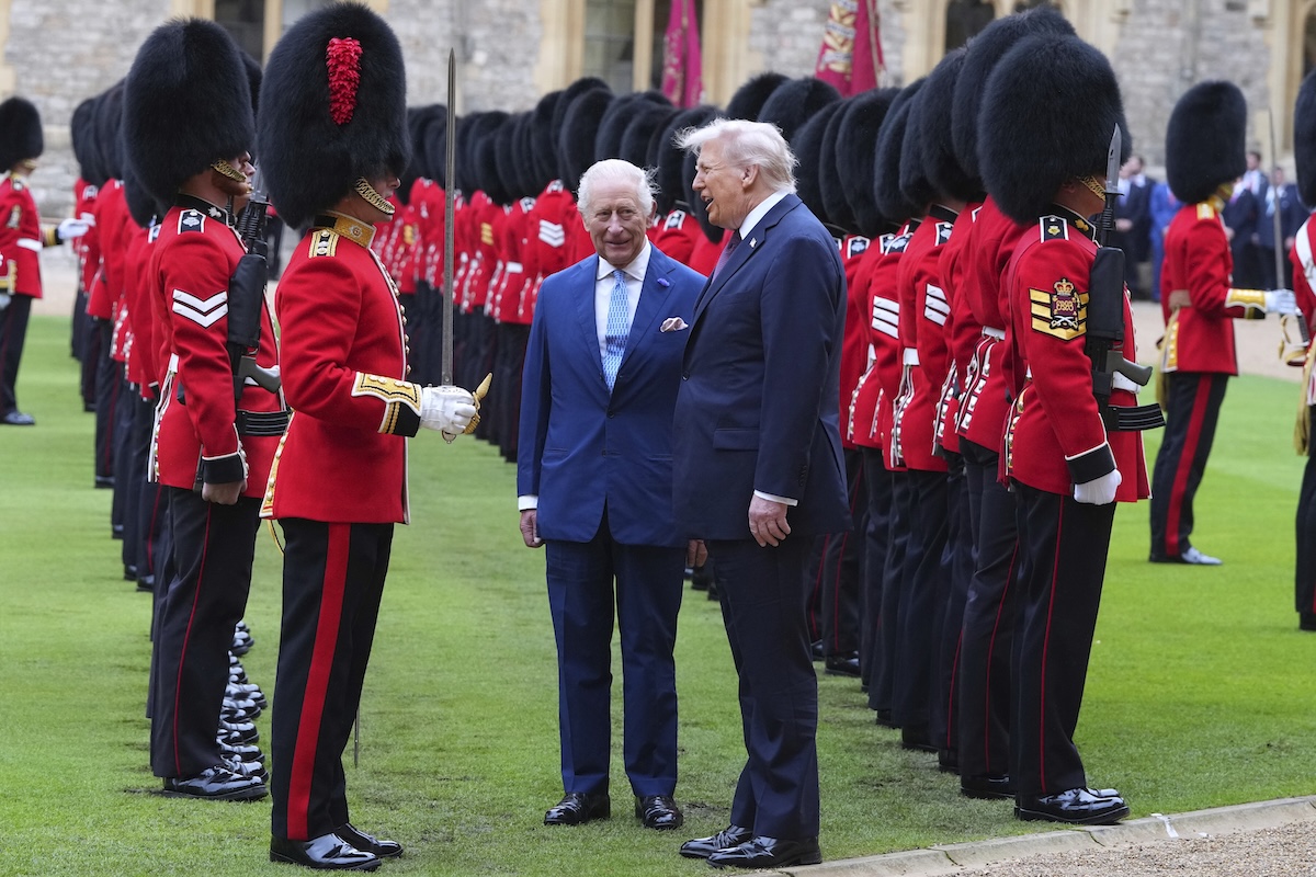 Trump e Carlo al castello di Windsor, il 17 settembre 2025(AP Photo/Kirsty Wigglesworth, Pool)