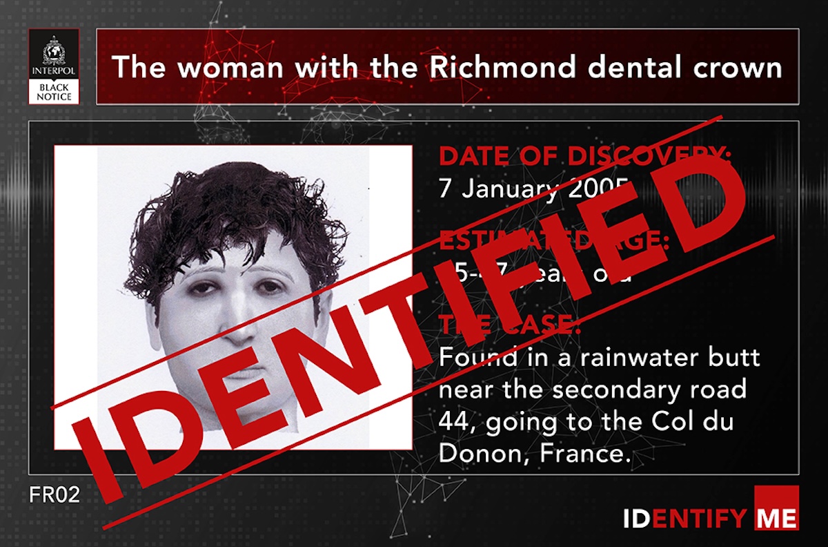 La polizia francese ha identificato una donna uccisa oltre vent’anni fa e il presunto assassino grazie a un programma dell’Interpol