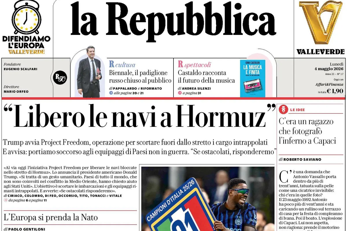 Le prime pagine di oggi
