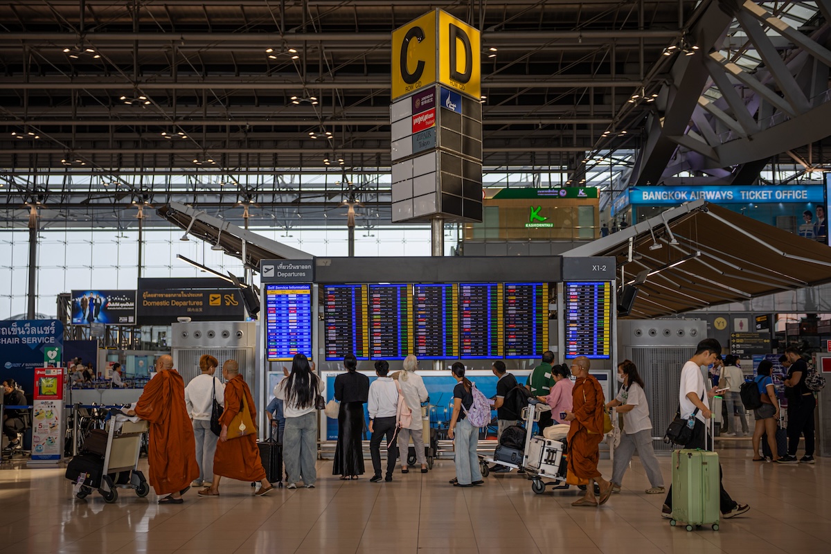 L'aeroporto di Bangkok, in Thailandia, il 2 maggio 