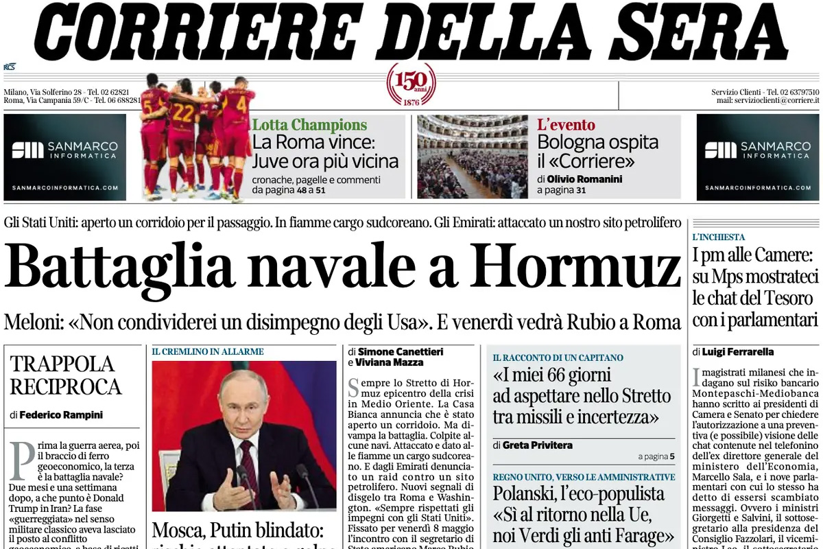 Le prime pagine di oggi