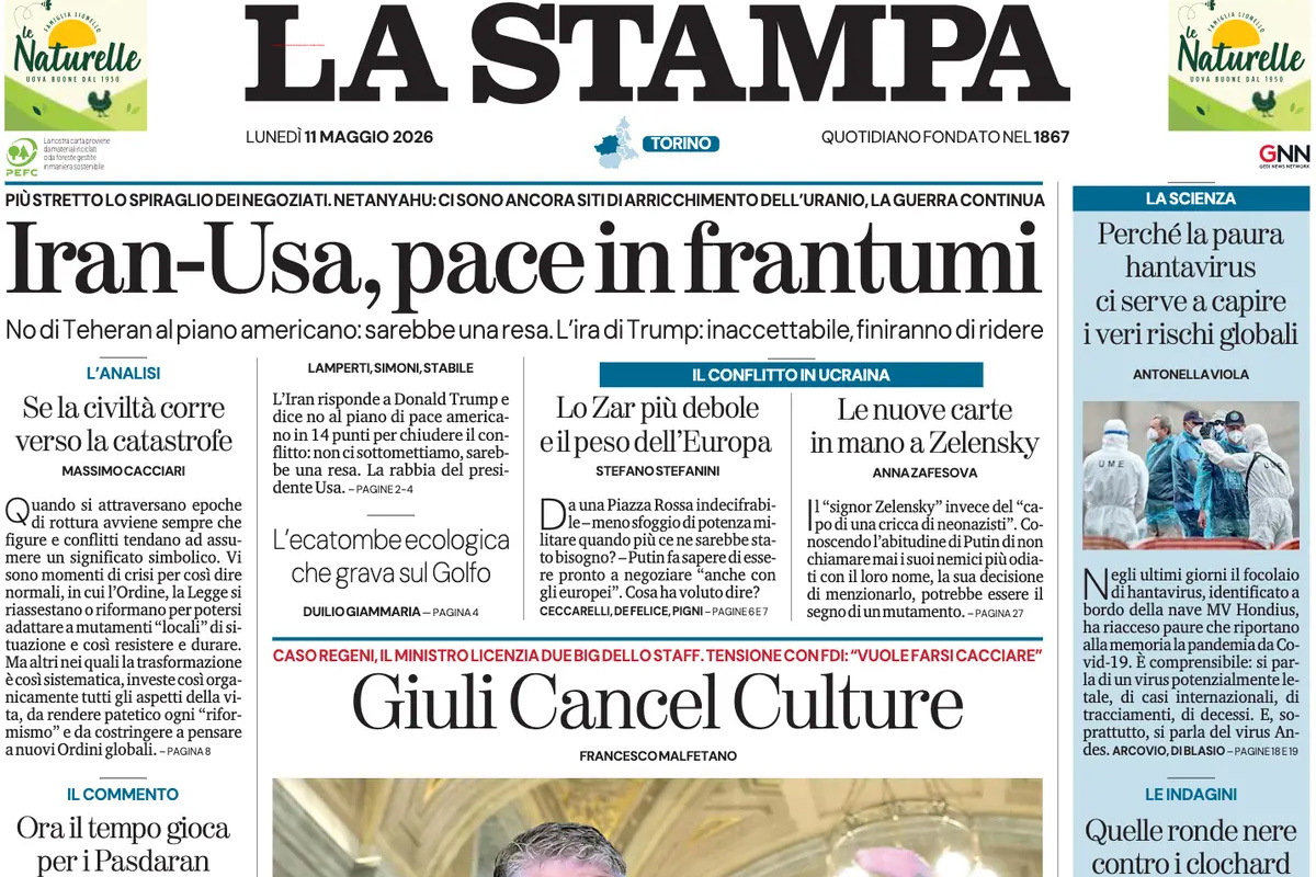 Le prime pagine di oggi