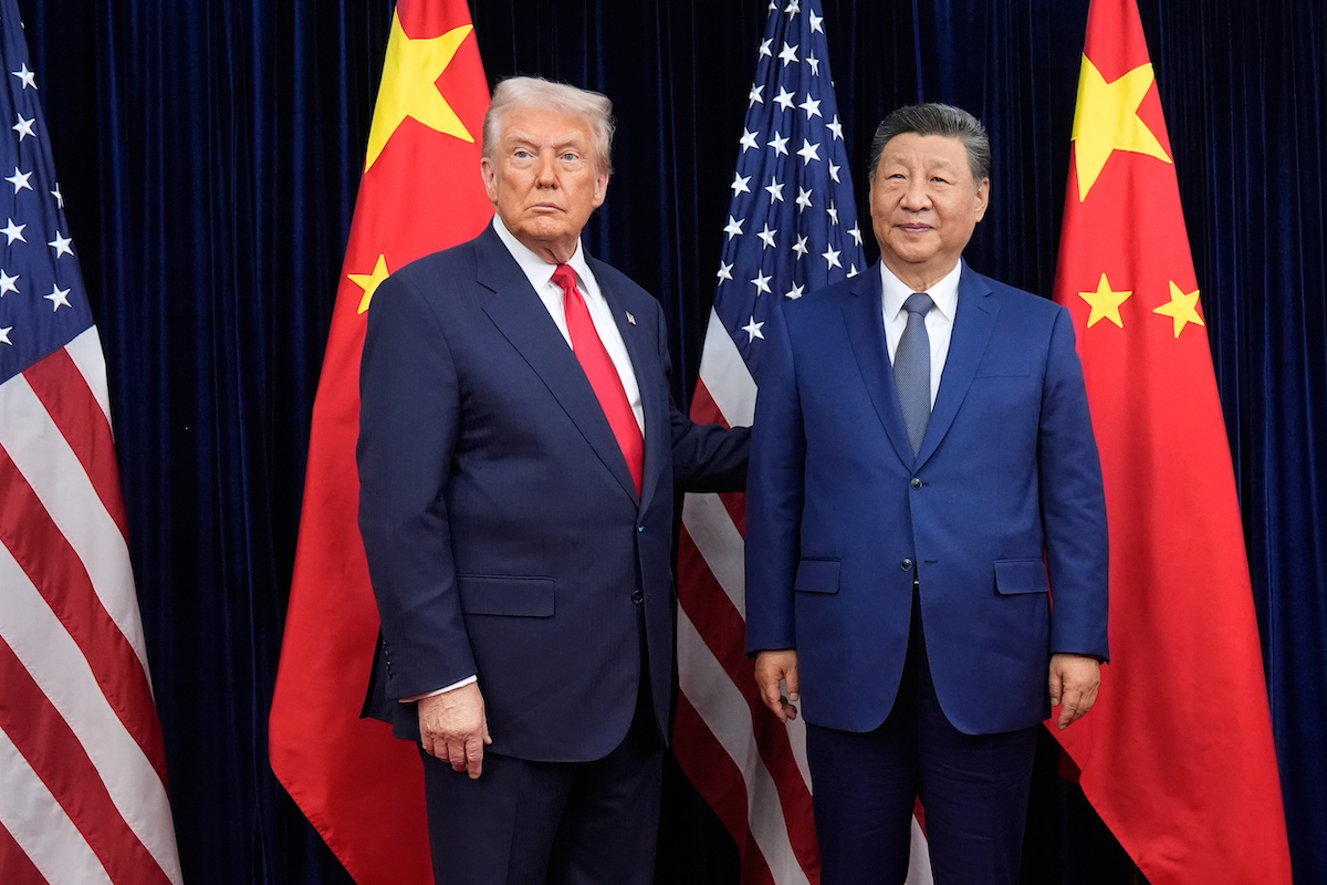 Trump e Xi Jinping l'ultima volta che si sono visti, nell'ottobre del 2025 in Corea del Sud (AP Photo/Mark Schiefelbein)