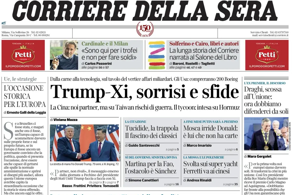 Le prime pagine di oggi
