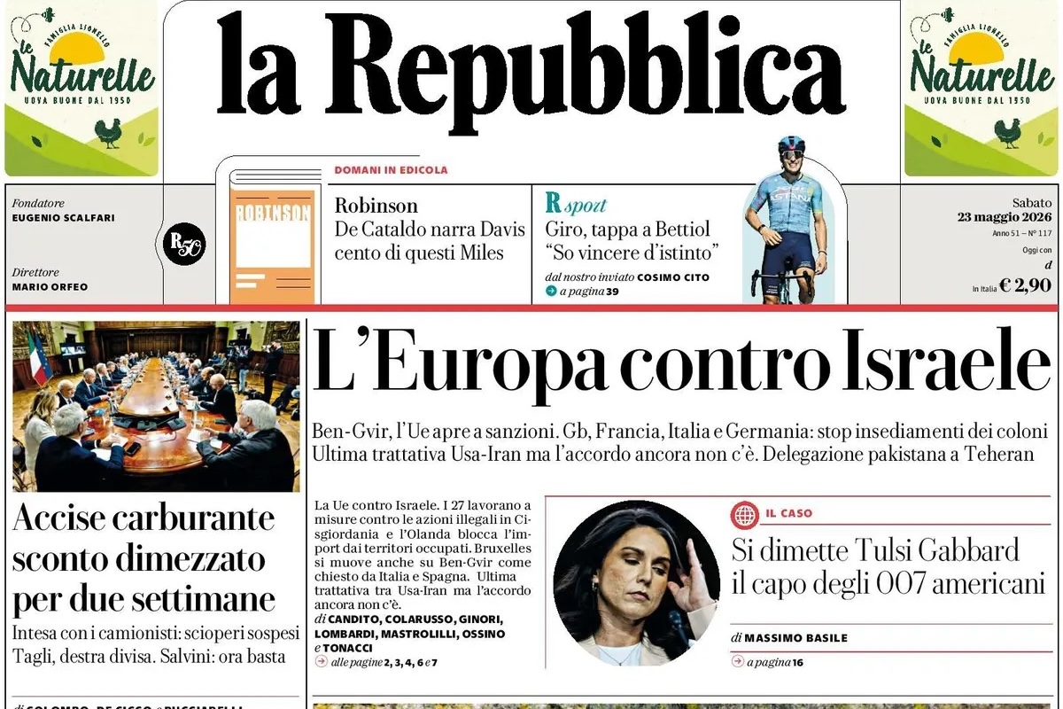 Le prime pagine di oggi