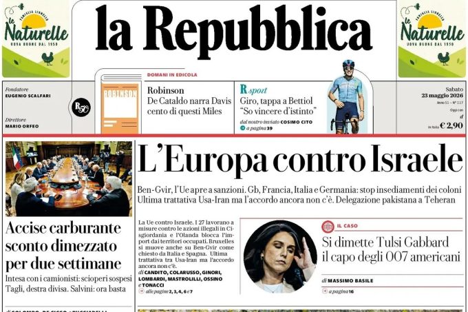 Le prime pagine di oggi