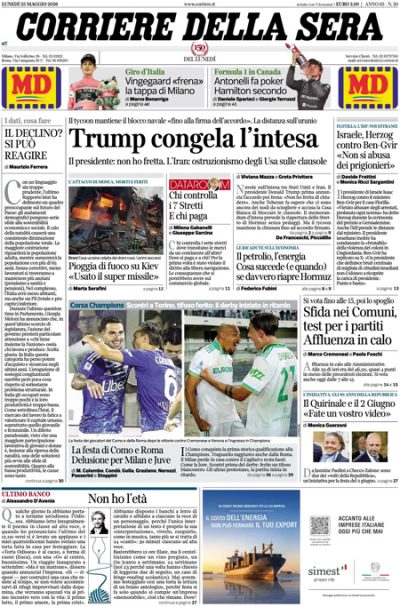 le prime pagine di oggi da Ilpost.it le prime pagine di oggi
