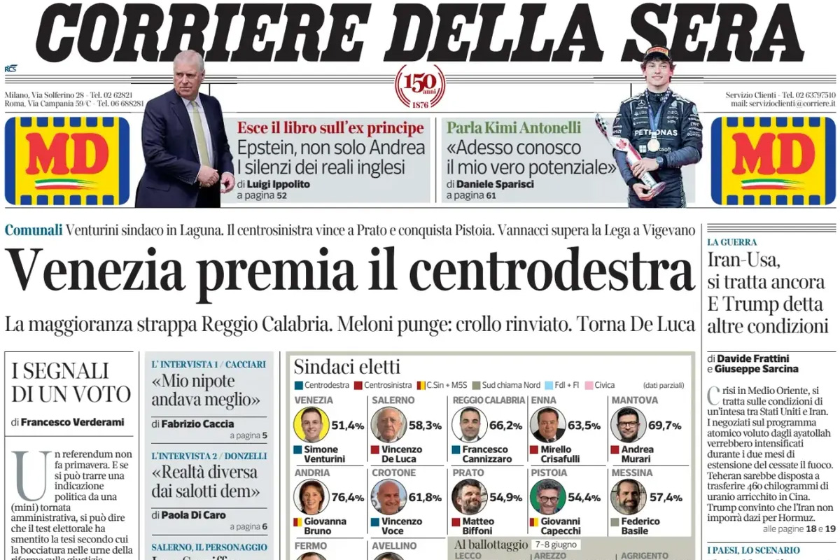 Le prime pagine di oggi