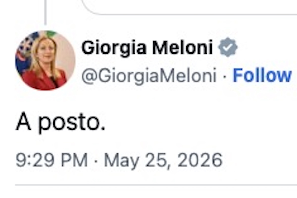 Leggi l'articolo: Le due parole con cui Giorgia Meloni ha preso in giro Elly Schlein per il risultato delle elezioni comunali a Venezia