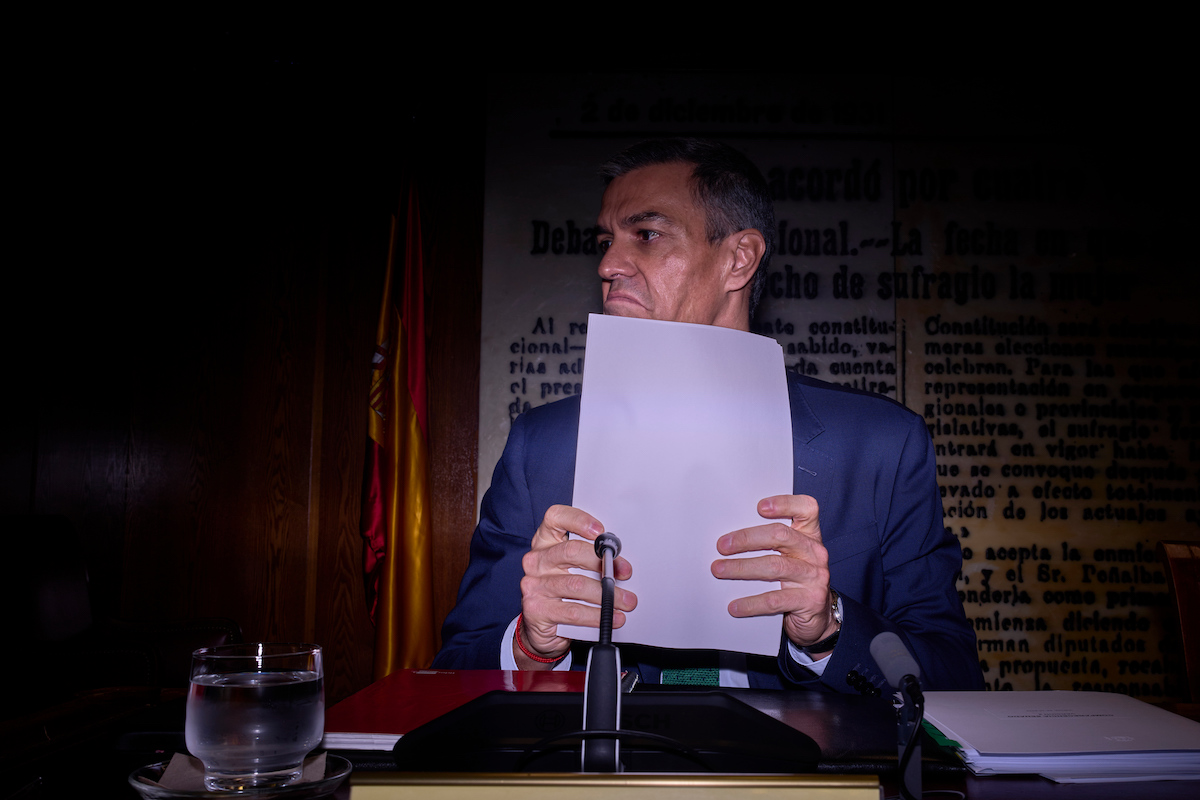 Pedro Sánchez nell'ottobre del 2025 (AP Photo/Manu Fernandez)