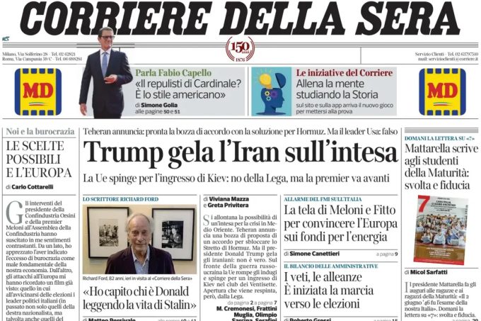 Le prime pagine di oggi