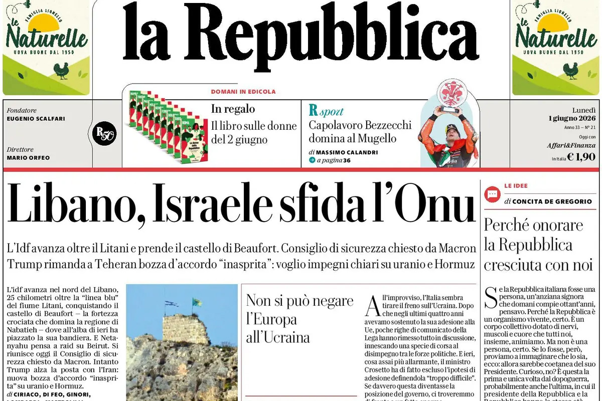 Le prime pagine di oggi