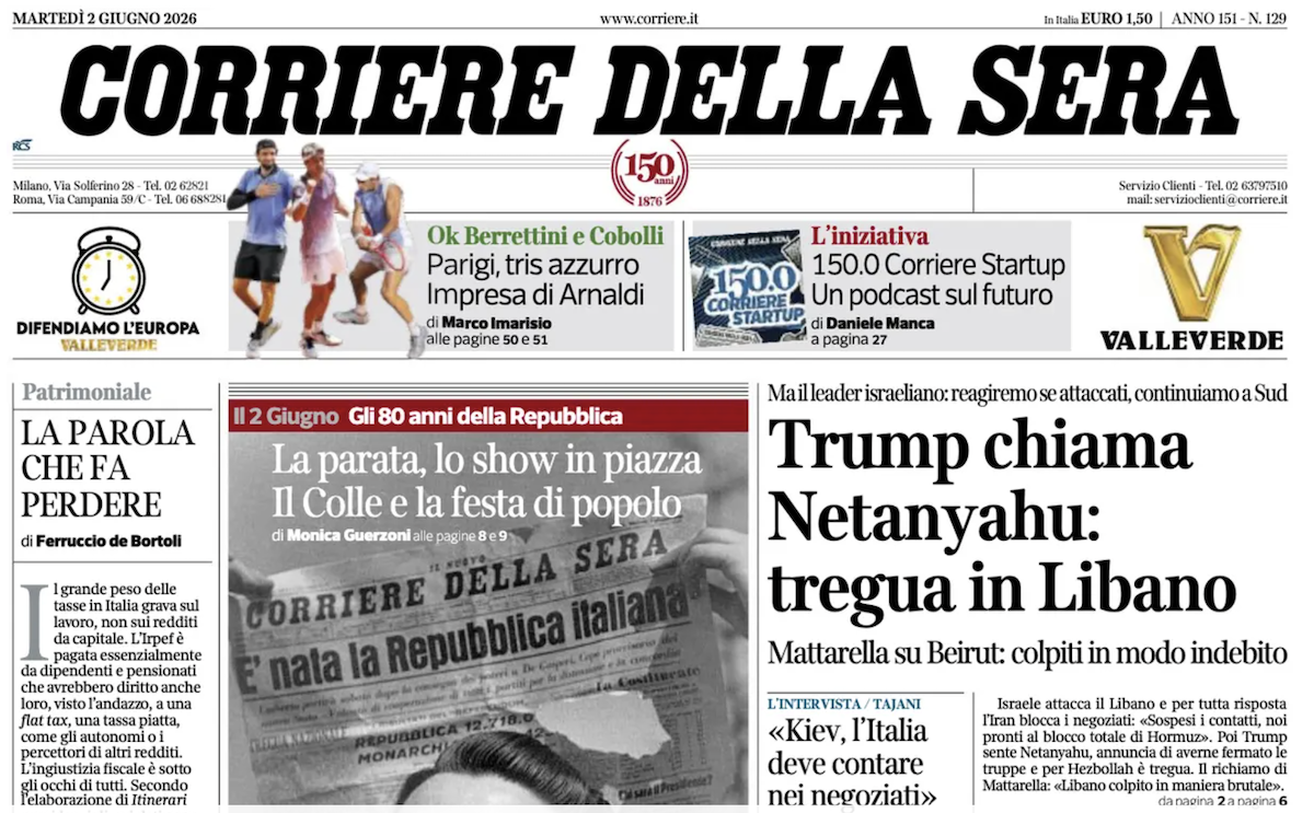 Le prime pagine di oggi