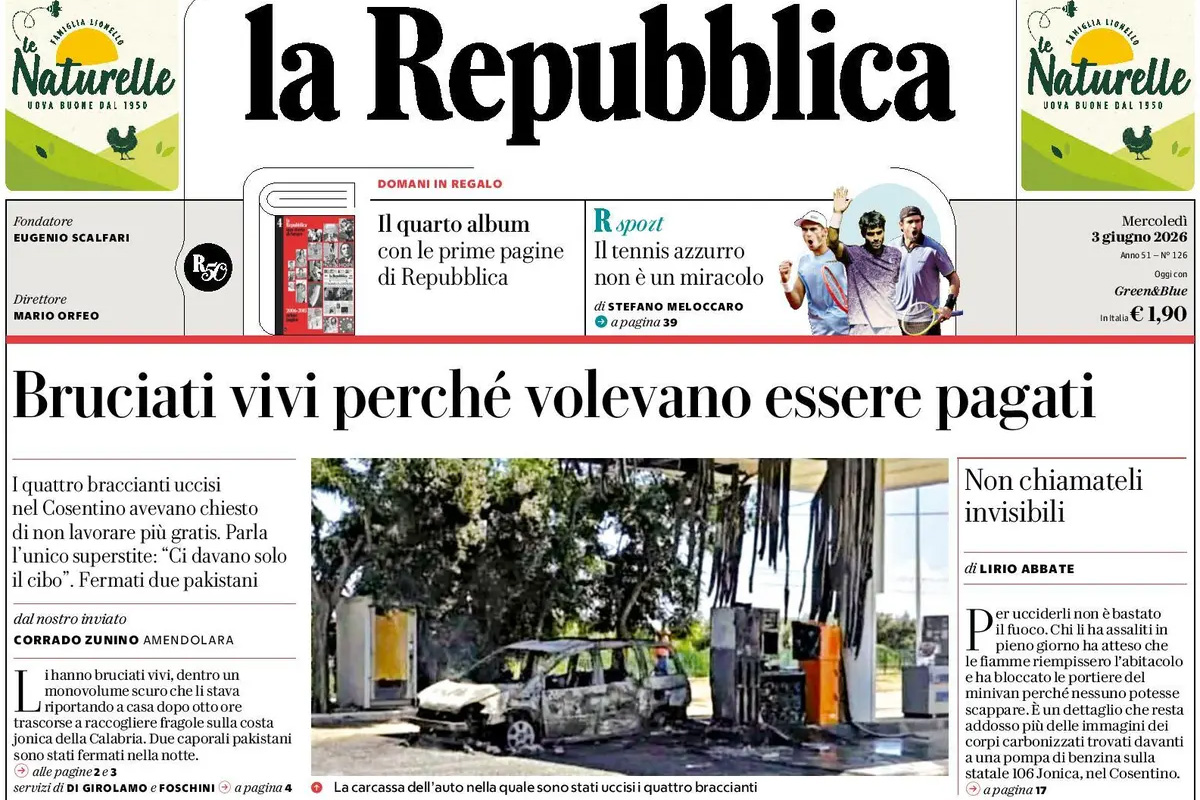 Le prime pagine di oggi