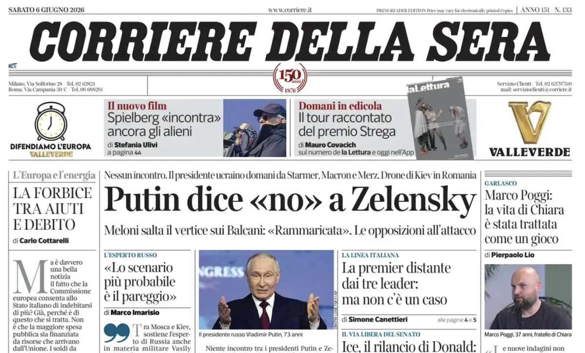 Le prime pagine di oggi