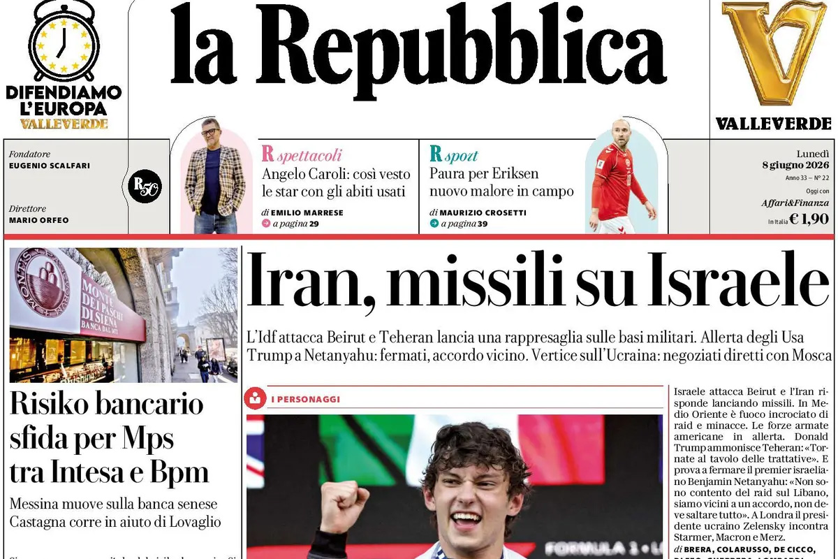 Le prime pagine di oggi