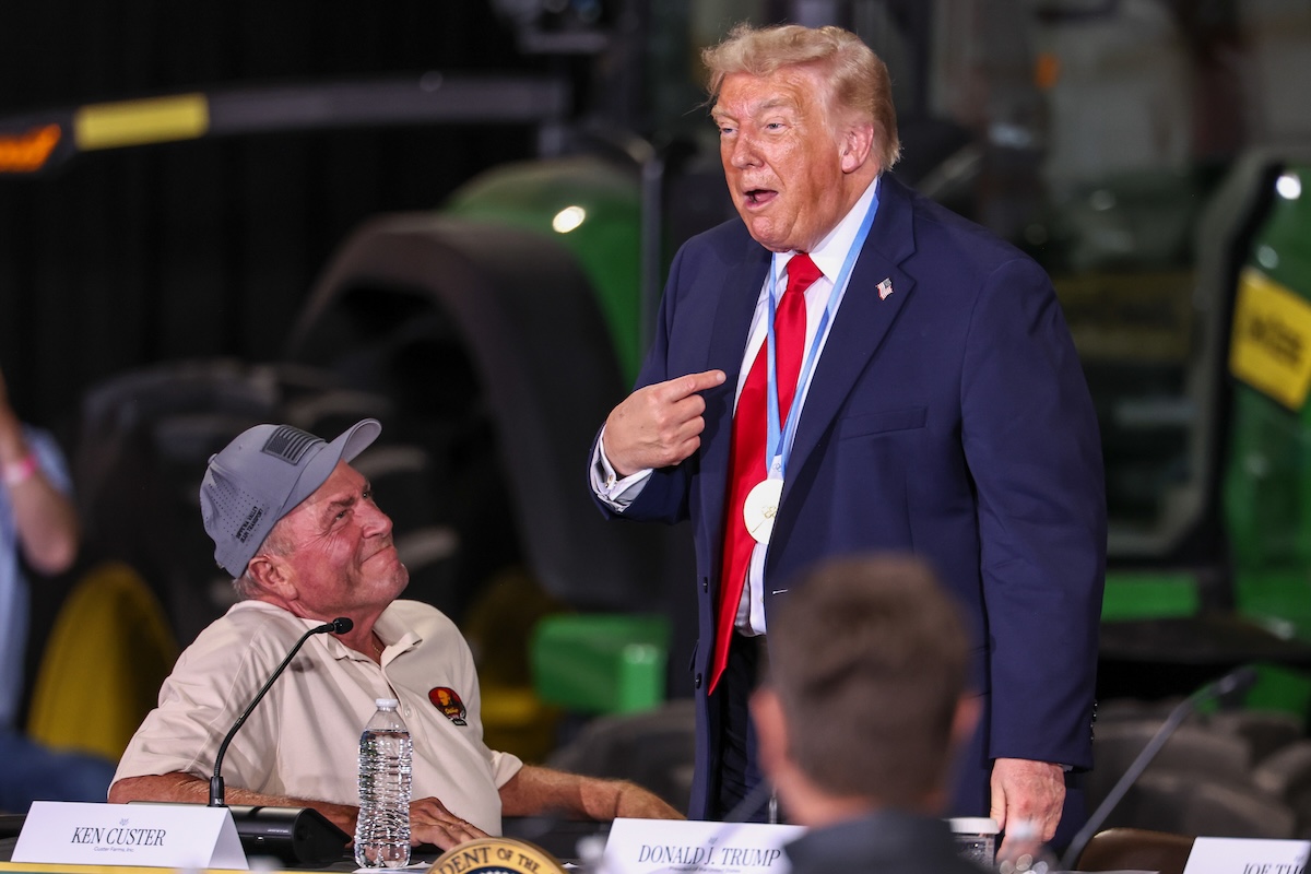 Donald Trump durante un evento in Wisconsin, il 5 giugno