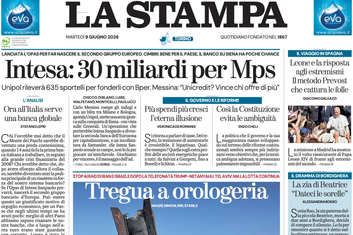 Le prime pagine di oggi