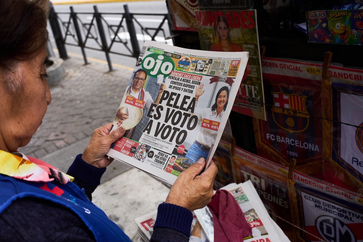 In Perù lo spoglio delle presidenziali è arrivato al 95 per cento, e fra i due candidati c’è meno di un punto di scarto