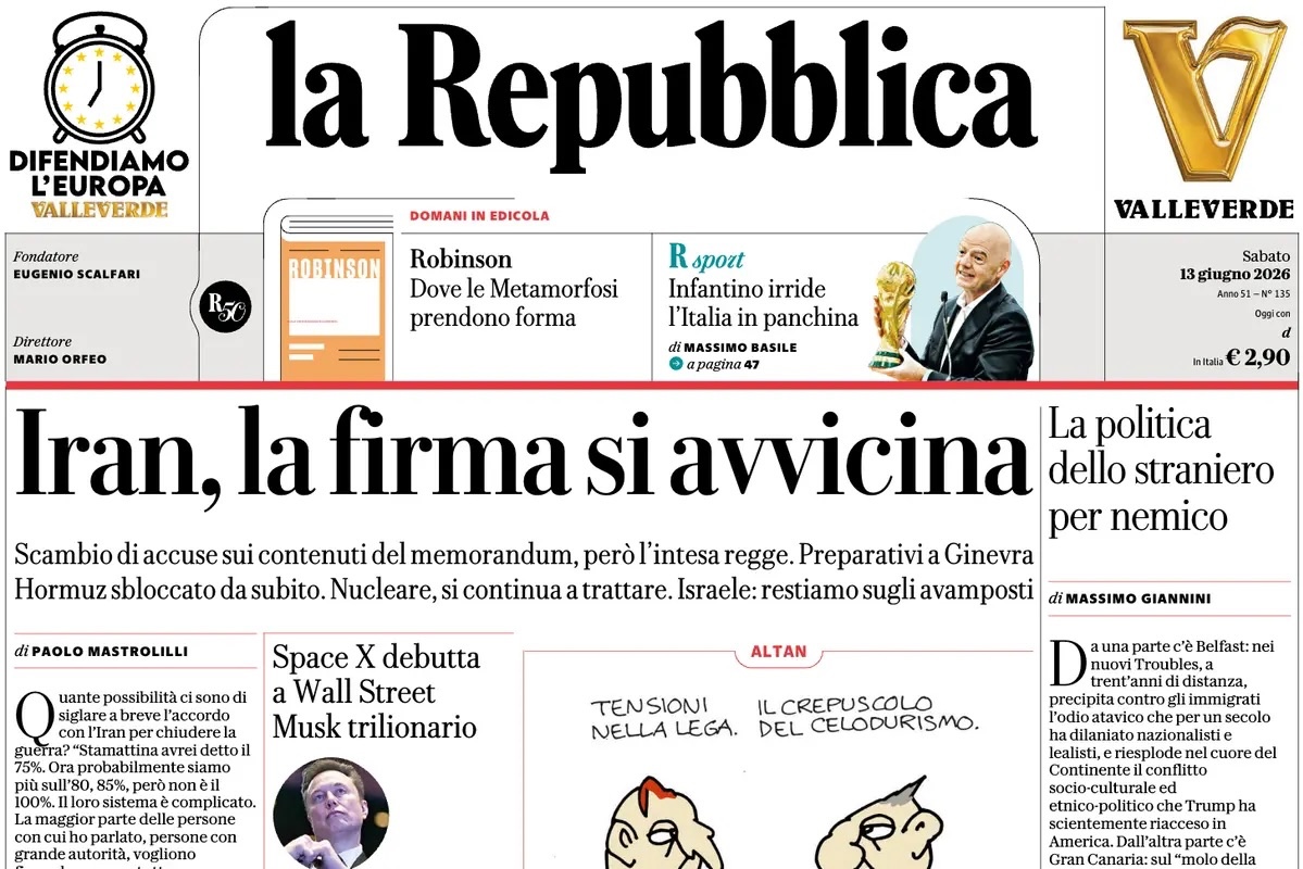 Le prime pagine di oggi