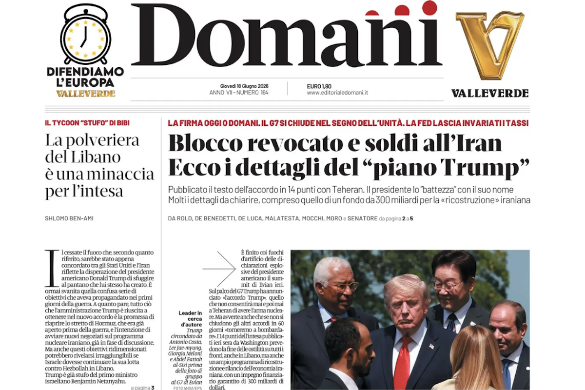 Le prime pagine di oggi