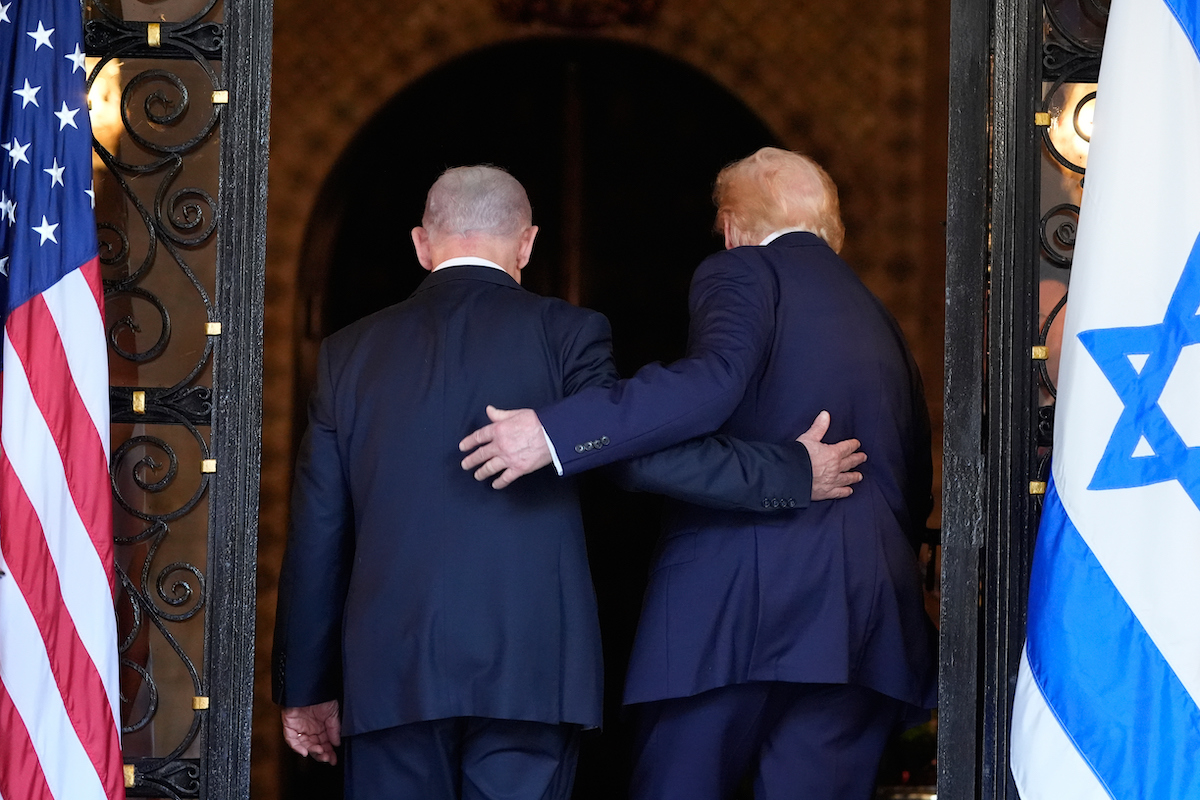 Netanyahu e Trump a Mar-a-Lago, Florida, dicembre 2025 (AP Photo/Alex Brandon, File)