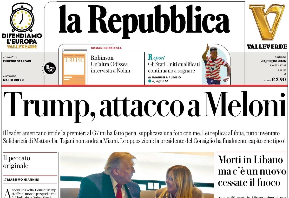 Le prime pagine di oggi