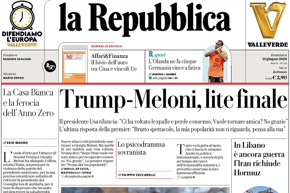 Le prime pagine di oggi