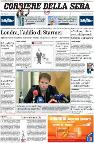 le prime pagine di oggi da Ilpost.it le prime pagine di oggi