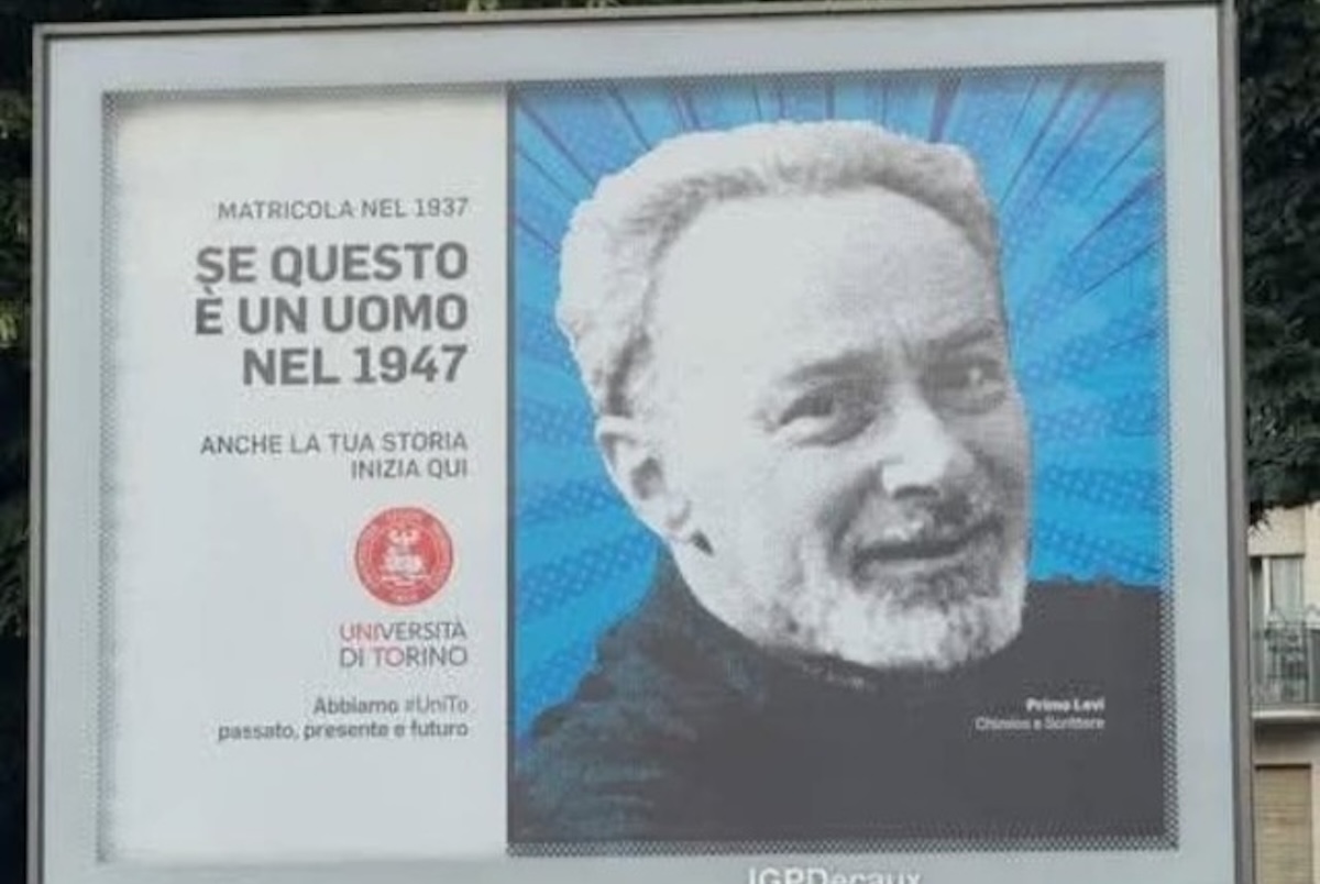 Leggi l'articolo: La contestata pubblicità dell’Università di Torino con Primo Levi