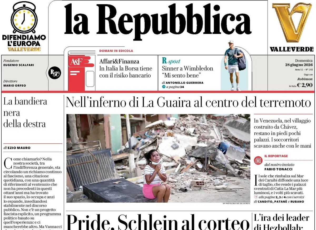 Le prime pagine di oggi