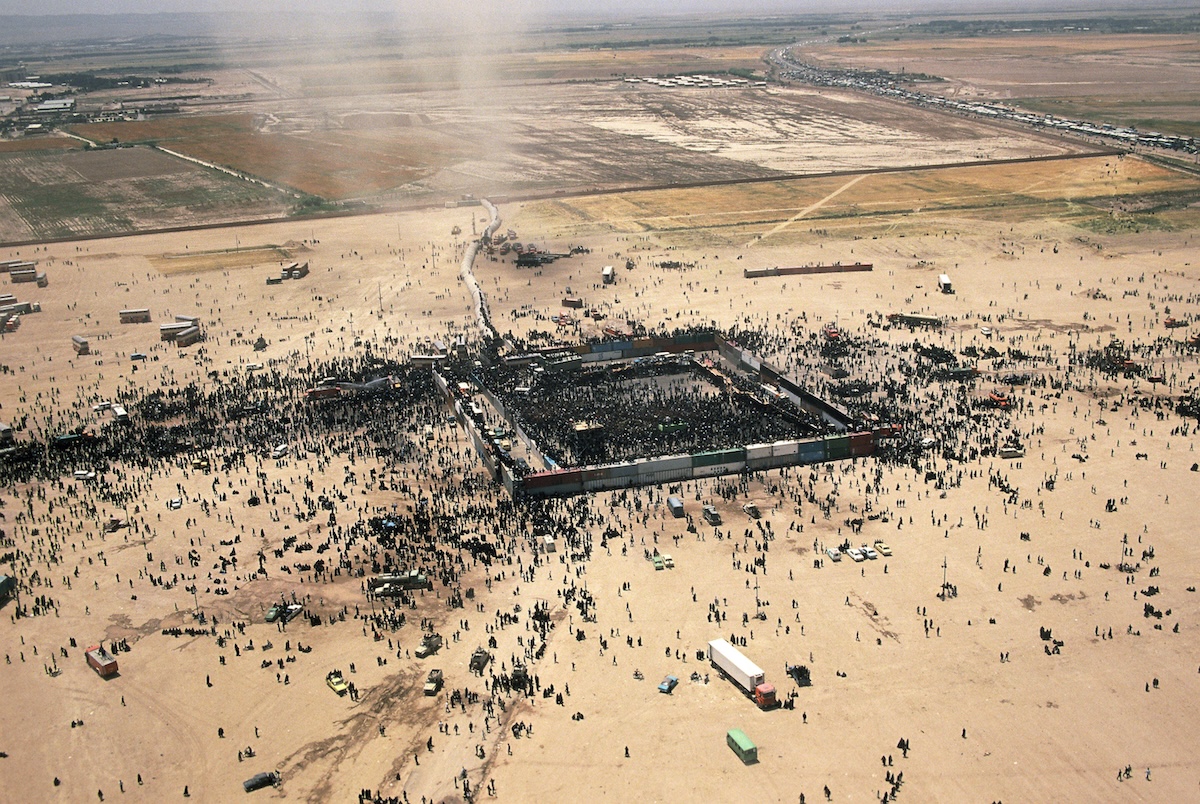 Una veduta aerea dei funerli