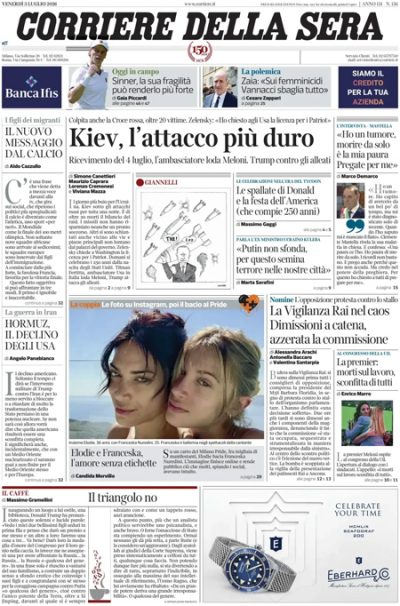 le prime pagine di oggi da Ilpost.it le prime pagine di oggi