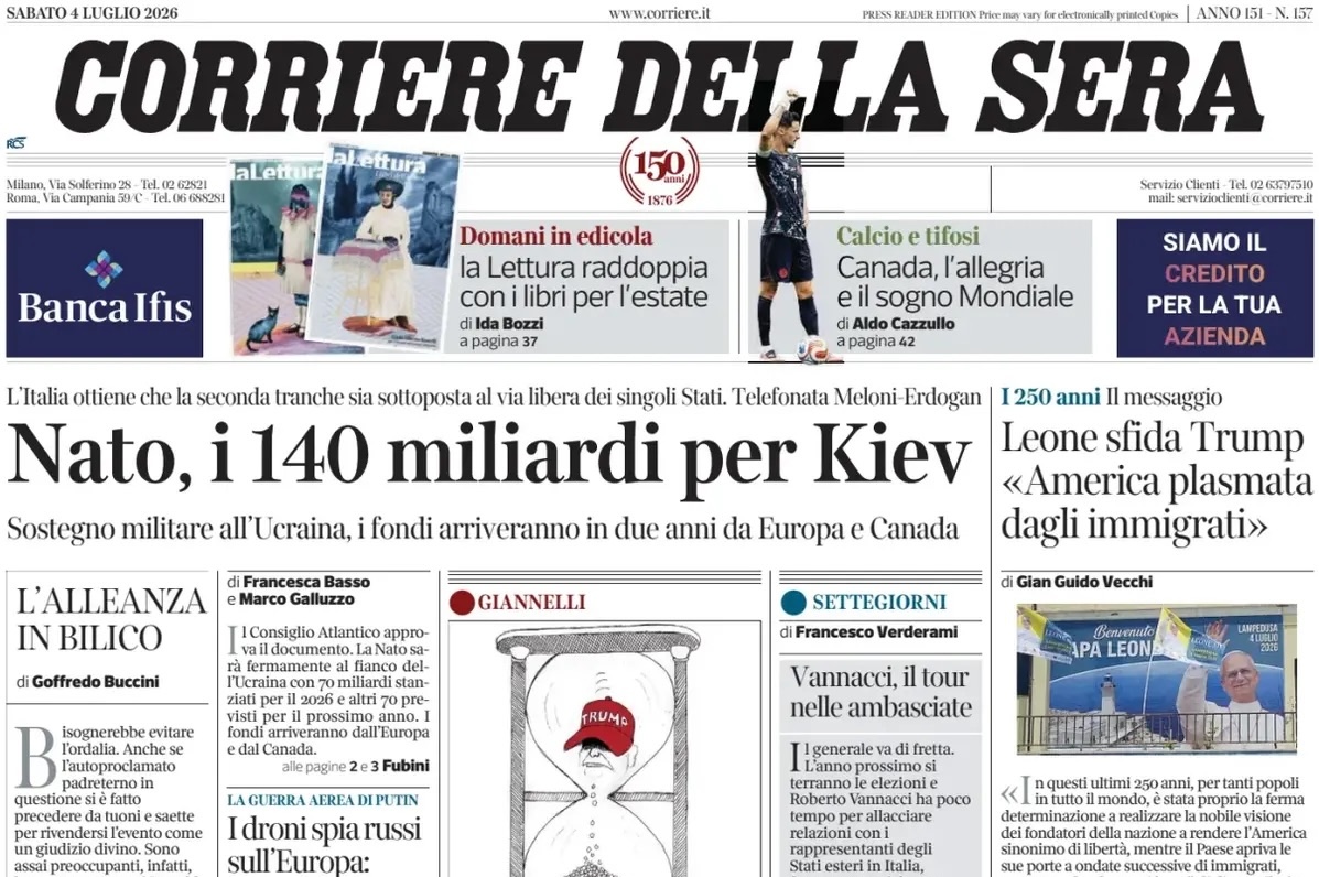 Le prime pagine di oggi