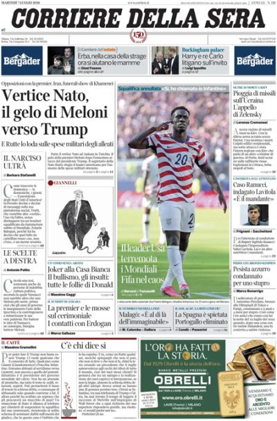 le prime pagine di oggi da Ilpost.it le prime pagine di oggi