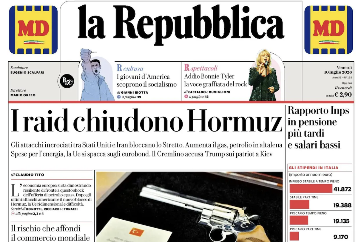 Le prime pagine di oggi