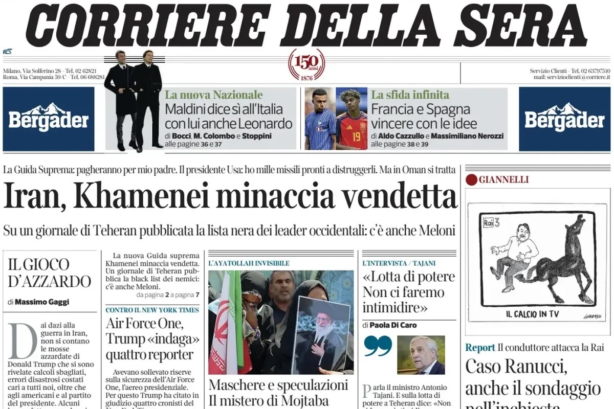 Le prime pagine di oggi