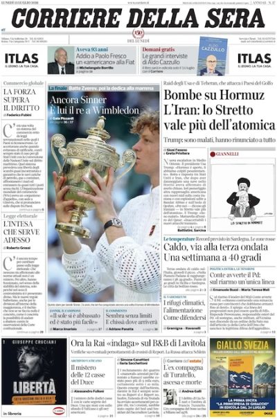 le prime pagine di oggi da Ilpost.it le prime pagine di oggi